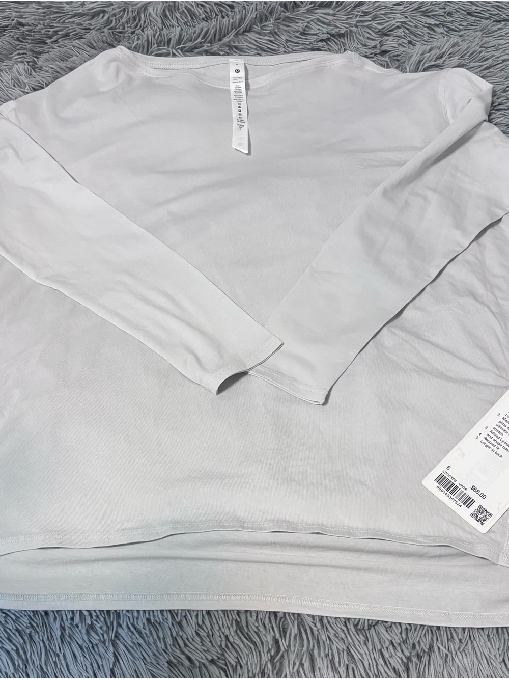 lululemon athletica Long Sleeve Crew Top - White